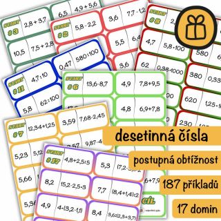 🎁 PODPULTOVKA jen pro vás, co mě sledujete! 🎁 Na e-shop jsem právě přidala úplnou novinku – Velký DOMINO set na počítání s...